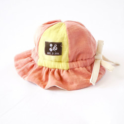 蓬鬆帽/粉色/赤塔棉雙層紗布 第1張的照片