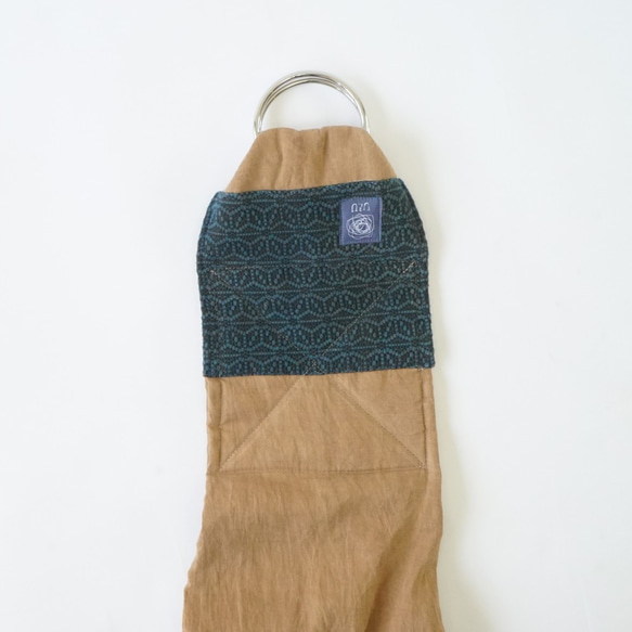 麻葉嬰兒背帶/棕色/Mikawa Textile 第3張的照片