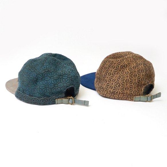 兩色帽子麻紋/2色/三河棉刺子編織 第4張的照片