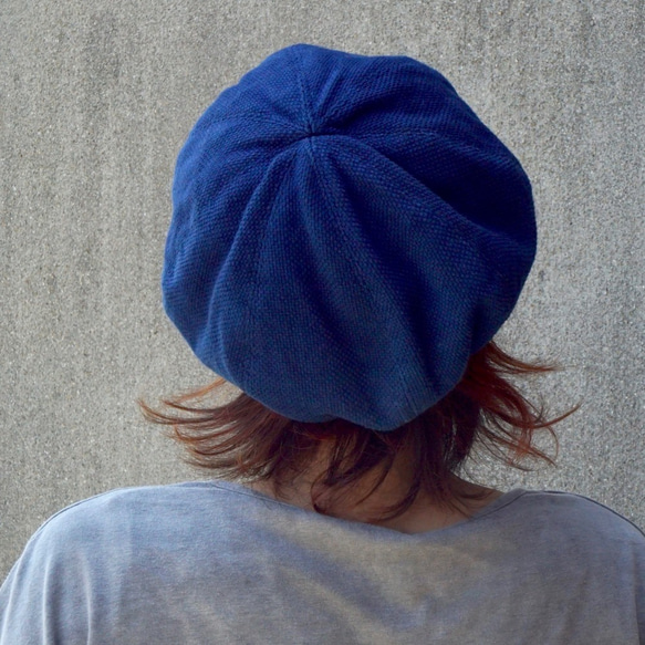蓬鬆貝雷帽/4色/三河棉質編織 第5張的照片