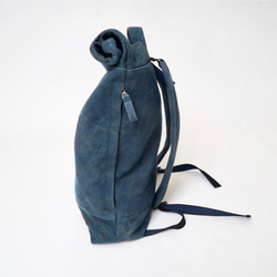 Roll Top Backpack Blue Grey / Judo Wear x Tabi Fabric Backpack B 第3張的照片