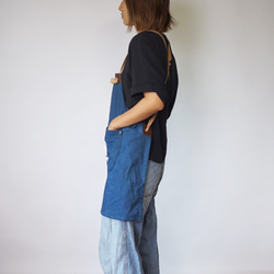 短圍裙 / 靛藍 / 可更換原始標誌 / 三河紡織 第2張的照片