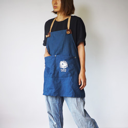 短圍裙 / 靛藍 / 可更換原始標誌 / 三河紡織 第10張的照片