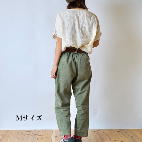 最新最全のをすべて ボンタンパンツ/ミリタリーカーキ ビンテージウォッシュ加工 パンツ