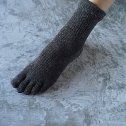 【禮品套裝】真絲5指襪/22-24cm/3色套裝+毛巾包 第5張的照片