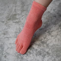 【禮品套裝】真絲5指襪/22-24cm/3色套裝+毛巾包 第4張的照片