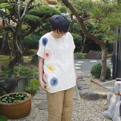 ゆったりガーゼTシャツ/水玉ドット/知多木綿 ダブルガーゼ 4枚目の画像