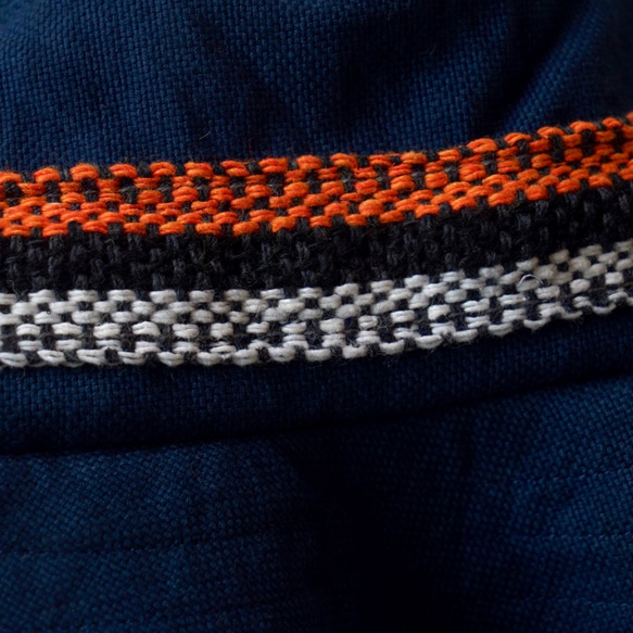 漁夫帽/圍裙設計/海軍藍/三河紡織 第3張的照片