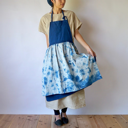 蓬鬆圍裙/靛藍/三河紡織 第1張的照片
