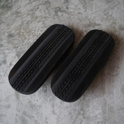 手工編織的涼鞋（女用）/天然竹皮革山形涼鞋/靛藍sashiko編織皮條 第4張的照片