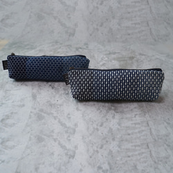筆袋/鰹魚/遠州紡織刺子織靛藍紗染色 第2張的照片