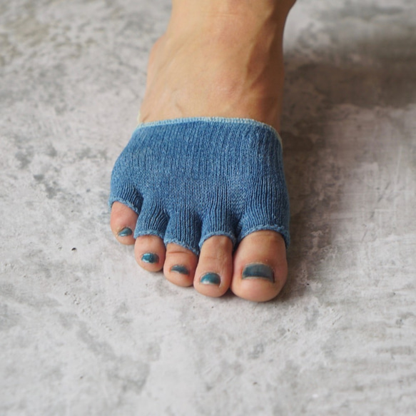 [福袋] 日本紙襪組合套裝/藍色/22-24cm/美濃和紙 第2張的照片
