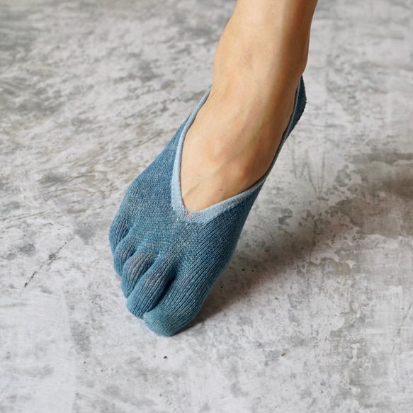 [福袋] 日本紙襪組合套裝/藍色/22-24cm/美濃和紙 第5張的照片