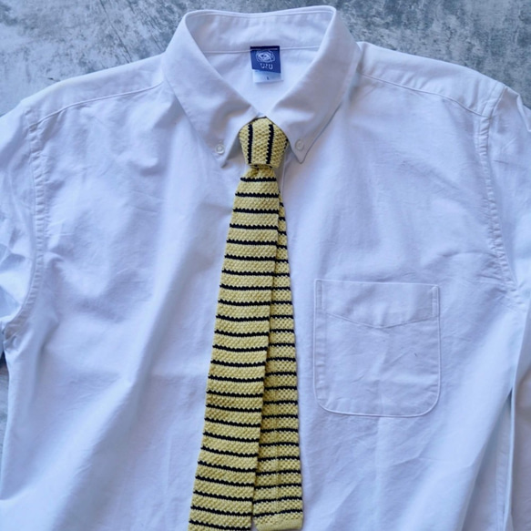 編織物領帶/邊界黃色/美濃日本紙線 第2張的照片