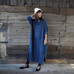 《福袋》暖暖厚裙/藍色+絲針織帽/3色 第3張的照片