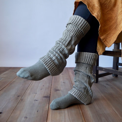 【福袋】暖腳三件組/4色/暖腿襪、光跟襪、斷指襪 第9張的照片