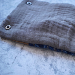 棉質圍脖（圍巾）/靛藍2色/Enshu紡織知多棉紗布 第7張的照片