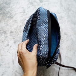 簡約單肩包 / 靛藍 sashiko weave / Enshu Textile 第5張的照片