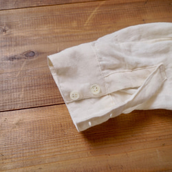 「福袋」立領紗布襯衫/本色+慢跑褲/藍色2件套 第5張的照片