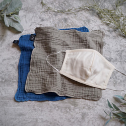 【禮品套裝】紗布立體面膜/生成+紗布植物染色手帕2張/赤塔棉 第2張的照片