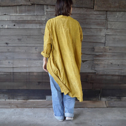 透明外罩長袍/圓點黃/遠州紡織 第3張的照片