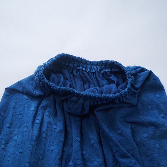 夏季長裙/圓點靛藍/Enshu Textile 第6張的照片