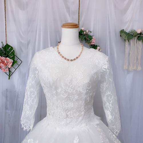 【美品】長袖ウエディングボレロ ウェディング ボレロ ウエディングドレス 長袖 二次会 アレンジ