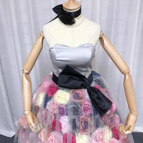 薔薇のウェディングドレス、ハンドメイド、 ドレス loveme 通販