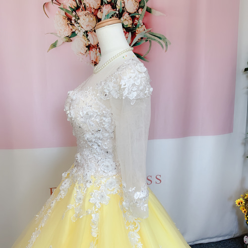 黄色チェック柄　カラードレス カラードレス / 黄_2 – たから写真館オンラインストア