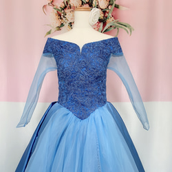 長袖カラードレス、ハンドメイドウェディングドレス、 8枚目の画像