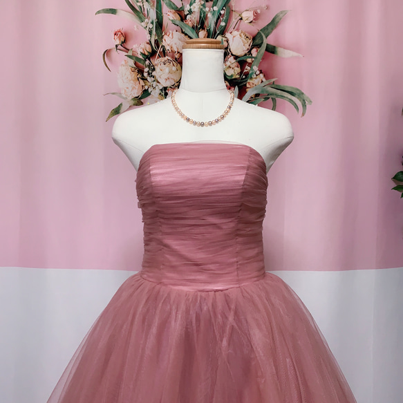 総チュール素材、パックリボン、ウェディングドレス、カラードレス、オーダーメイドドレス 7枚目の画像