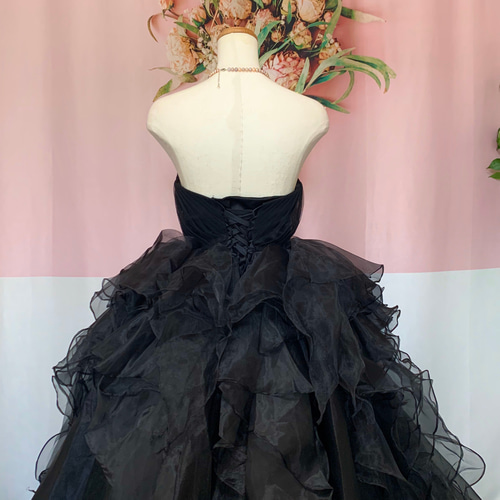 美品　ラウンジドレス　オーガンジーパーカー　ブラック DR8990EW01019_fw_thumbM.jpg