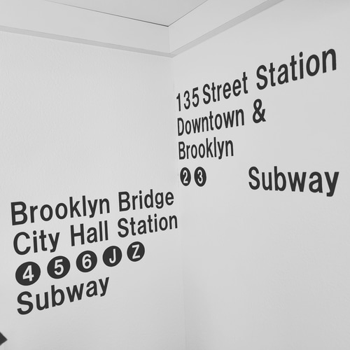 ニューヨーク地下鉄サイン2枚セット ウォールステッカー