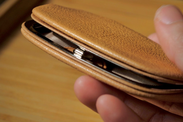 超薄天溝零錢盒【焦糖色・キャメル】 / Ultra thin coin case (Tan) 第6張的照片