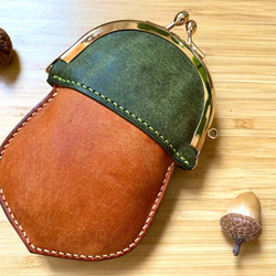 橡果零錢包【橄欖綠・グリーン】 / Acorn Kisslock Coin case (Green) 第6張的照片