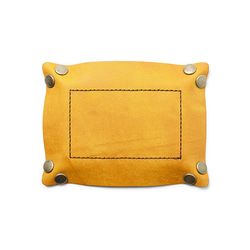 皮革製托盤[黃色]/TRAY[YELLOW]小袋子雜貨禮物皮革 第6張的照片