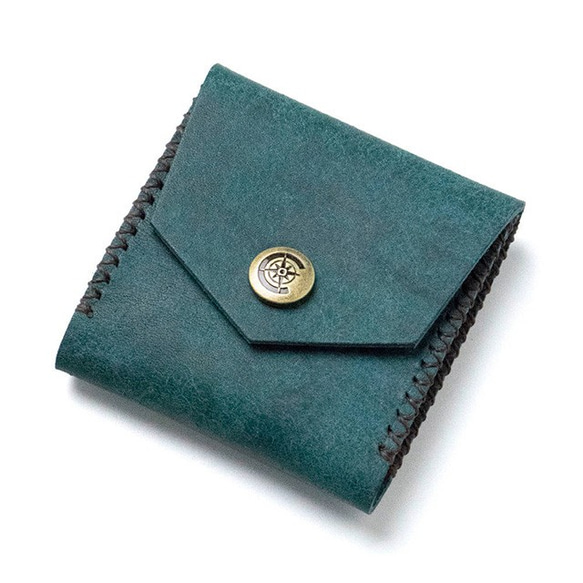 Square Coin Case [BLUE] Miscellaneous Goods Gift 皮革 第1張的照片