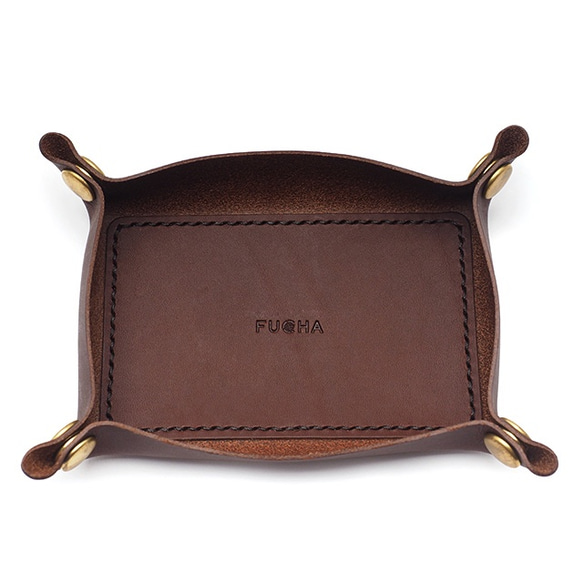 ■免費包裝■ LEATHER TRAY BROWN 棕色 第1張的照片