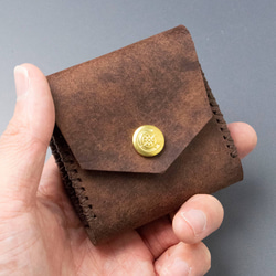 Square Coin Case [BROWN] Miscellaneous Goods Gift 皮革 第1張的照片