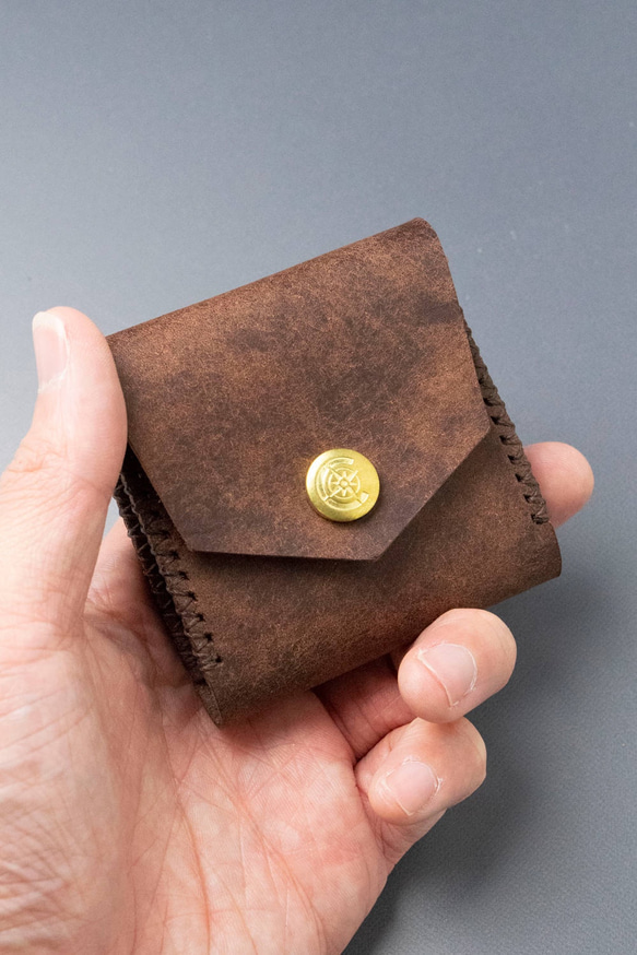 Square Coin Case [BROWN] Miscellaneous Goods Gift 皮革 第1張的照片