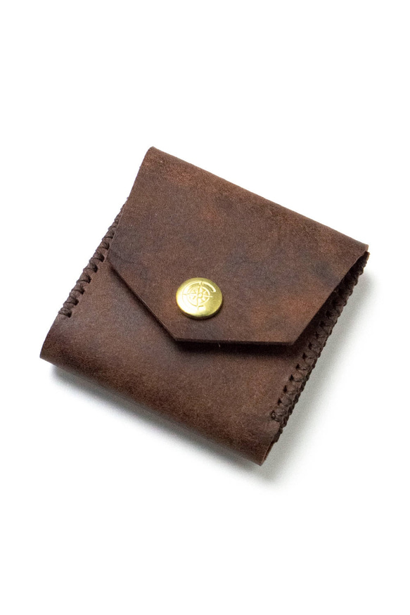 Square Coin Case [BROWN] Miscellaneous Goods Gift 皮革 第3張的照片
