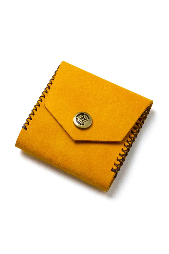 Square Coin Case [YELLOW] Miscellaneous Goods Gift 皮革 第2張的照片