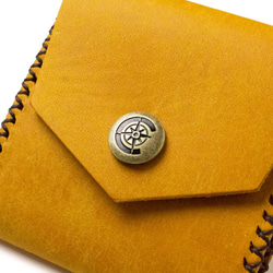 Square Coin Case [YELLOW] Miscellaneous Goods Gift 皮革 第7張的照片