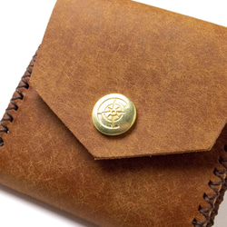 Square Coin Case [CAMEL] Miscellaneous Goods Gift 皮革 第4張的照片