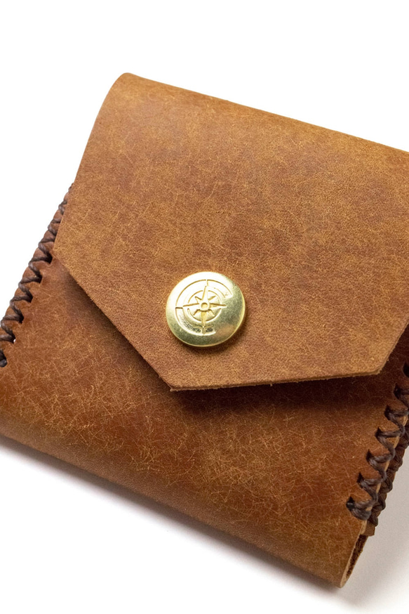 Square Coin Case [CAMEL] Miscellaneous Goods Gift 皮革 第4張的照片