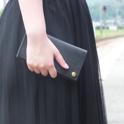 春の訪れ気分も新しく。　長財布 [ブラック] / Long Wallet II [BLACK] イタリアンレザー 2枚目の画像