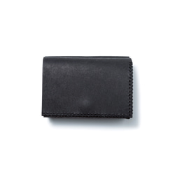 春の訪れ気分も新しく。　三つ折り財布 [ブラック] / Mini Wallet [BLACK] 雑貨　ギフト　レザー 9枚目の画像