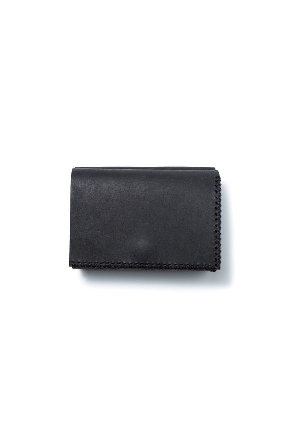 春の訪れ気分も新しく。　三つ折り財布 [ブラック] / Mini Wallet [BLACK] 雑貨　ギフト　レザー 9枚目の画像