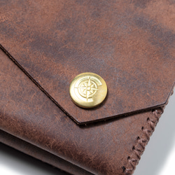色鮮やかなプエブロレザー　三つ折り財布 [ブラウン] / Mini Wallet [BROWN] 雑貨　ギフト　レザー 5枚目の画像