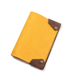 書套（平裝本尺寸）[黃色]/書套[黃色]筆記本封面皮革 第1張的照片
